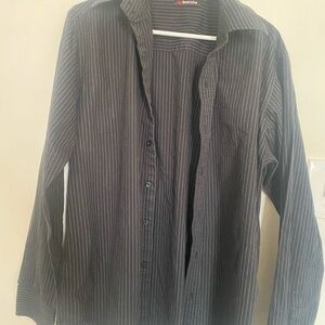 Men's Black Striped Shirt